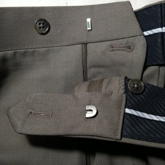 Pronto Uomo Front Pleated Men's Brown Dress Pants Size 44 - Picture 4 of 5